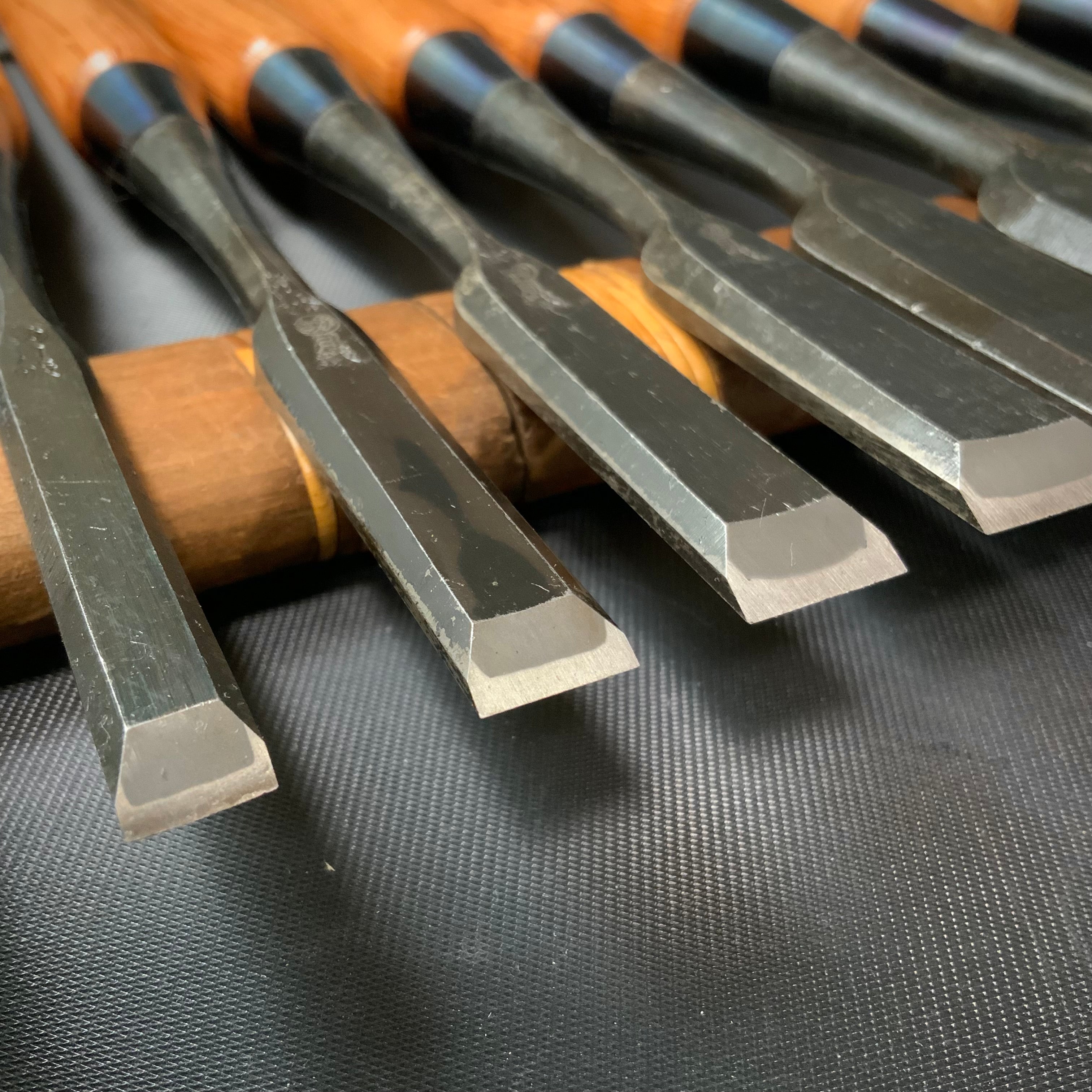Tsukishiro Bench chisels set  10 Piece          月城 追入組鑿 白樫柄  Oirenomi