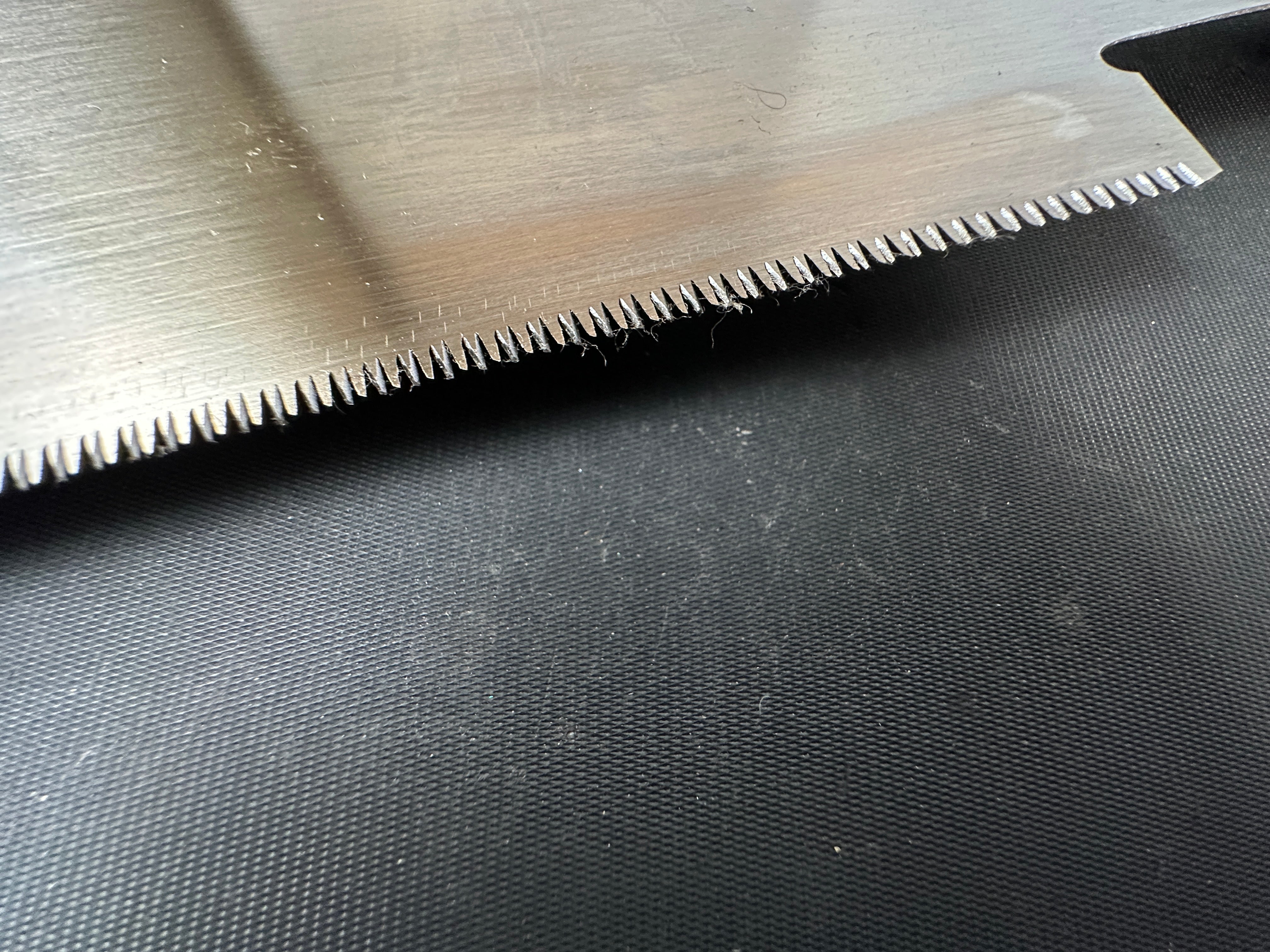 #R13 Ready to use! Old stock Double Edge (Ryoba) Saw with Eddy Type Handles set by Kurashige 直ぐ使い 倉重栄助 目立 渦巻き柄 両刃鋸 220mm