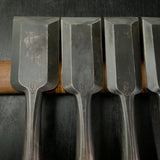 Old stock Hidari-Osahiro  Timber chisels     掘出し物　左長弘 厚鑿 Atsunomi