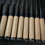 Kiyohisa Bench chisels set by Watanabe Kiyoe 渡辺清栄作 清久 追入鑿 10本組 Oirenomi