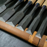 Ouchi Dovetail chisels set by Ouchi 4th generation 四代目大内俊明作 宗家大内 鎬追入組鑿 シノギ