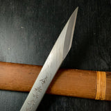 Biwa-ura Right hand Kiridashi by Sozen  Carving   京都鍛冶 素全作  琵琶裏 切出し小刀 右