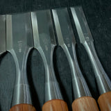 Sukemaru High-Speed Steel Damekiri chisels Timber chisels set 助丸 ハイス ダメ切鑿 Damekirinomi 5本組