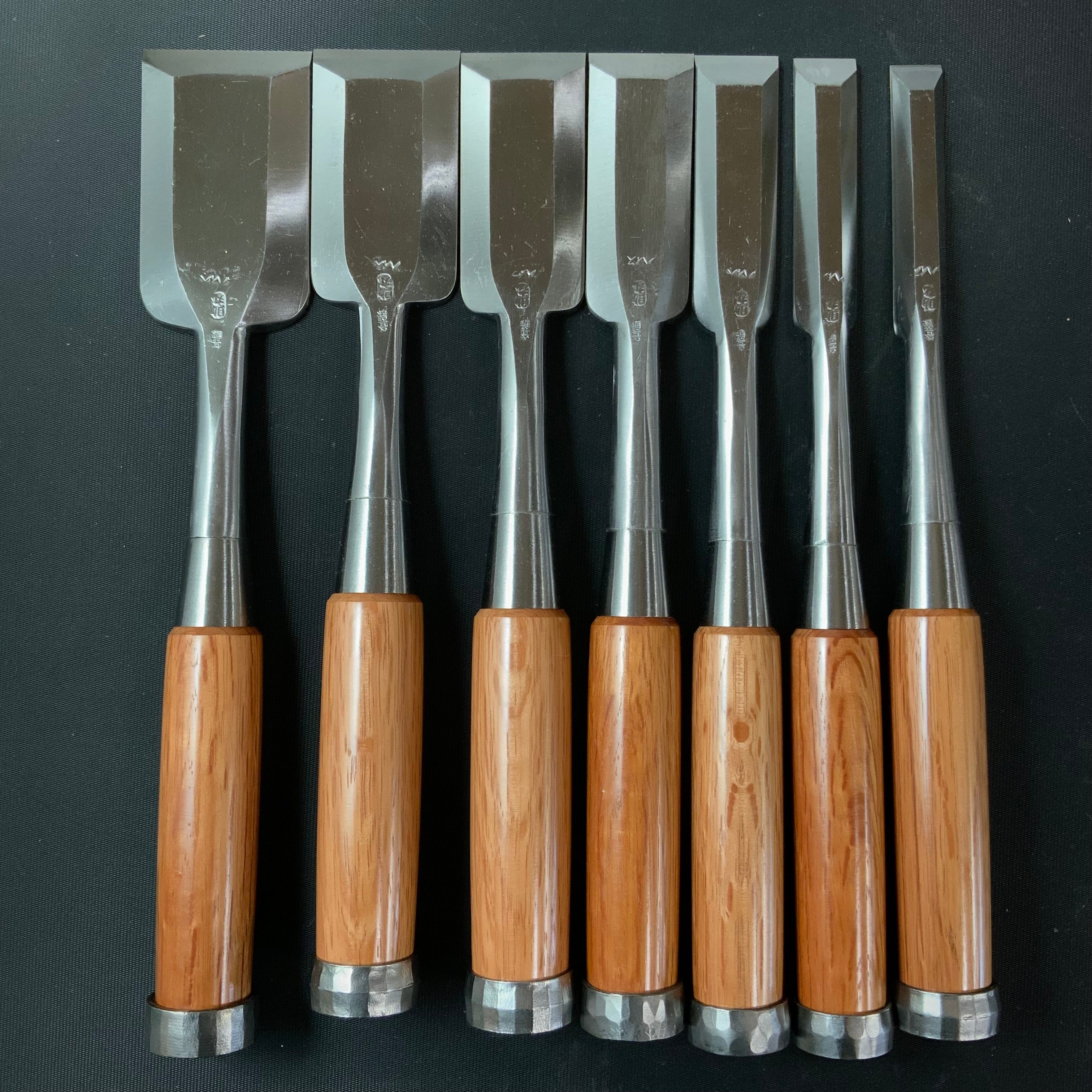Sukemaru 4th High-Speed Steel Shorter Timber Chisels set by Usui Yoshi ...