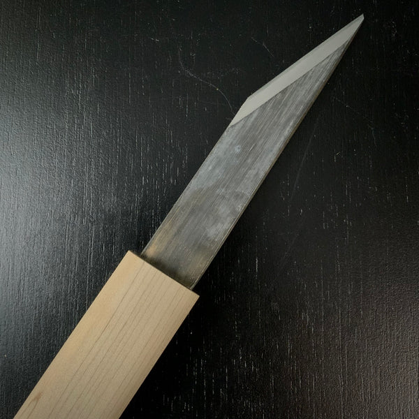 Baishinshi Kunimitsu Kuri Kokatana kiridashi type left hand 梅心子圀光 繰り小刀 切出型 鞘付 左 24mm