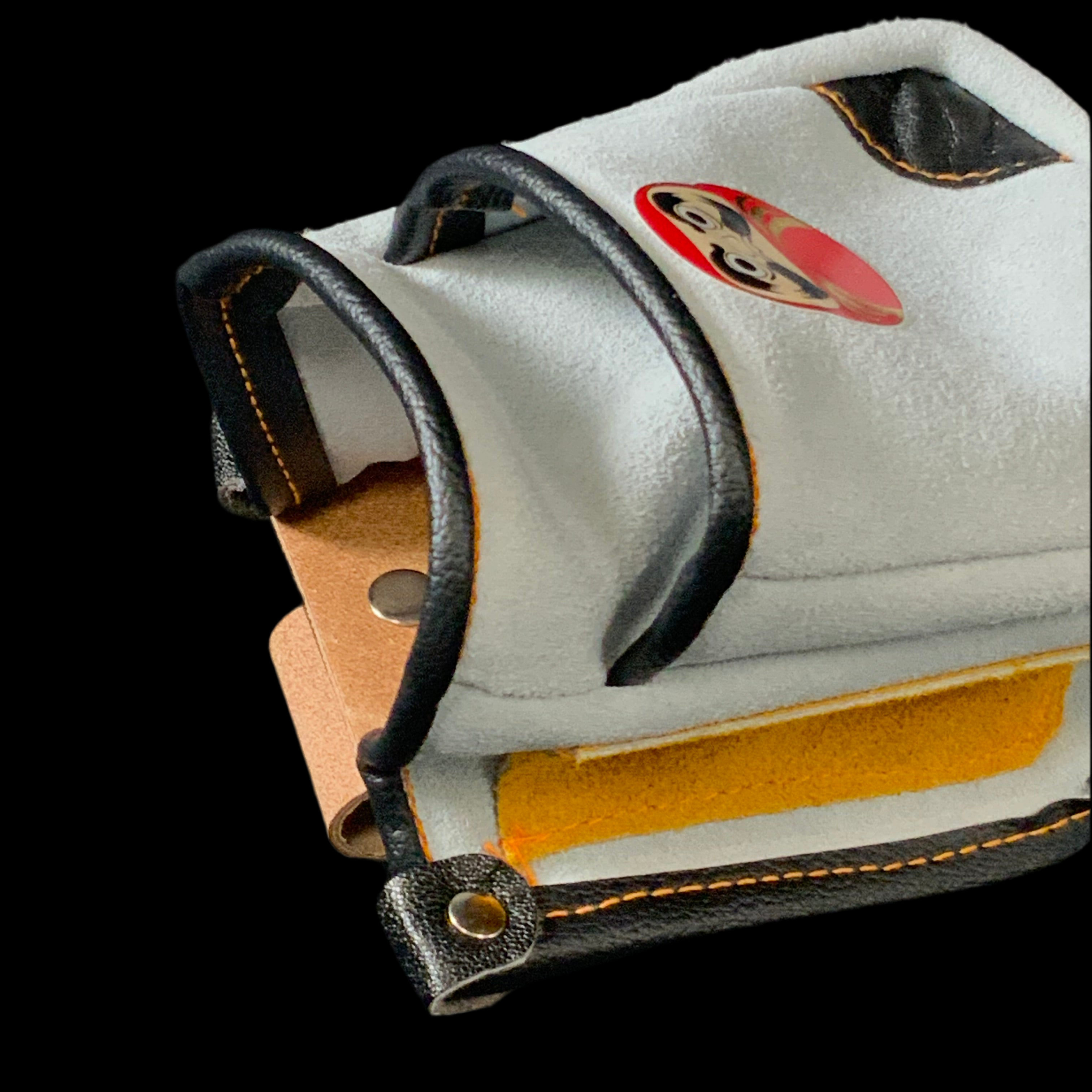 だるま ミニ小物入れ 床革  M-20  Working Waist Screw bag, Mini accessory pouch, leather backing