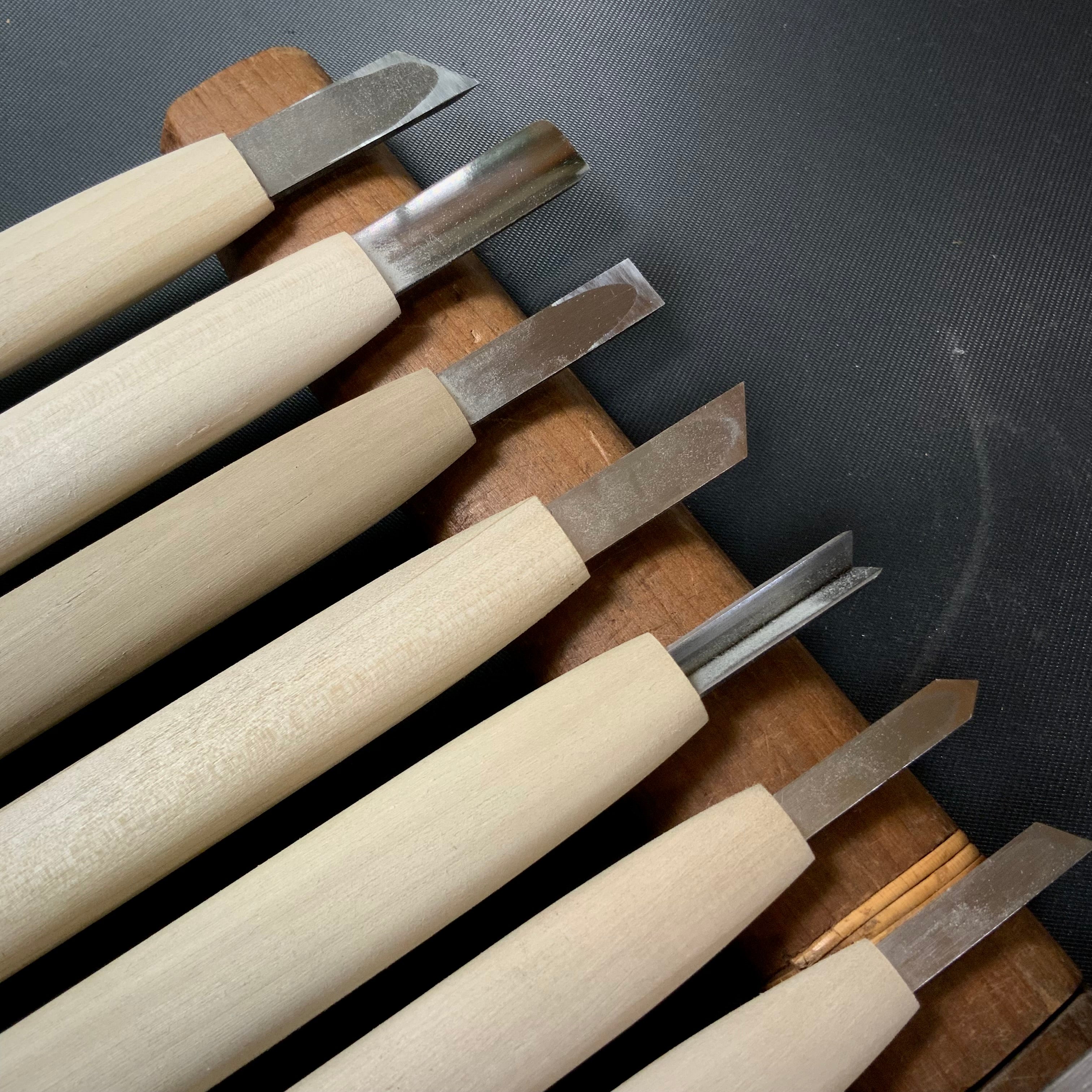 Baishinshi Carving chisels set    /       梅心子 彫刻刀10本組   Chokokuto