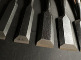 #M132  Mixed set for beginner Bench chisels set by unknown smith バラ鑿合わせ 初心者におすすめ 追入組鑿 作者不明