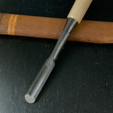 Tasai Special carving chisel with Japanese white oak   田斎作 追入外丸鑿 芯付白樫柄 15mm Sotomaru