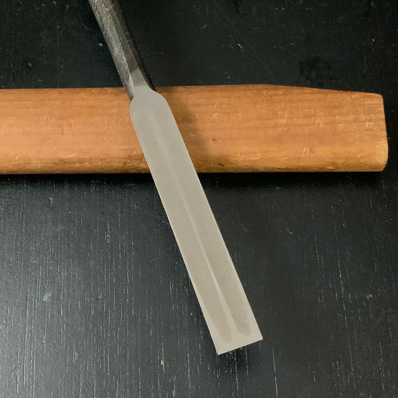 Tasai Mokume Special Dovetail chisels (usunomi) with Evony Handle Double URA 田斎作 木目 鎬薄鑿  二つ裏 黒檀柄