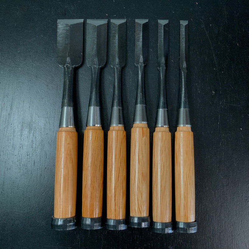 Yoshitaka Dovetail Bench chisels 5pc set  義隆 追入鎬組鑿 5本組 Oirenomi