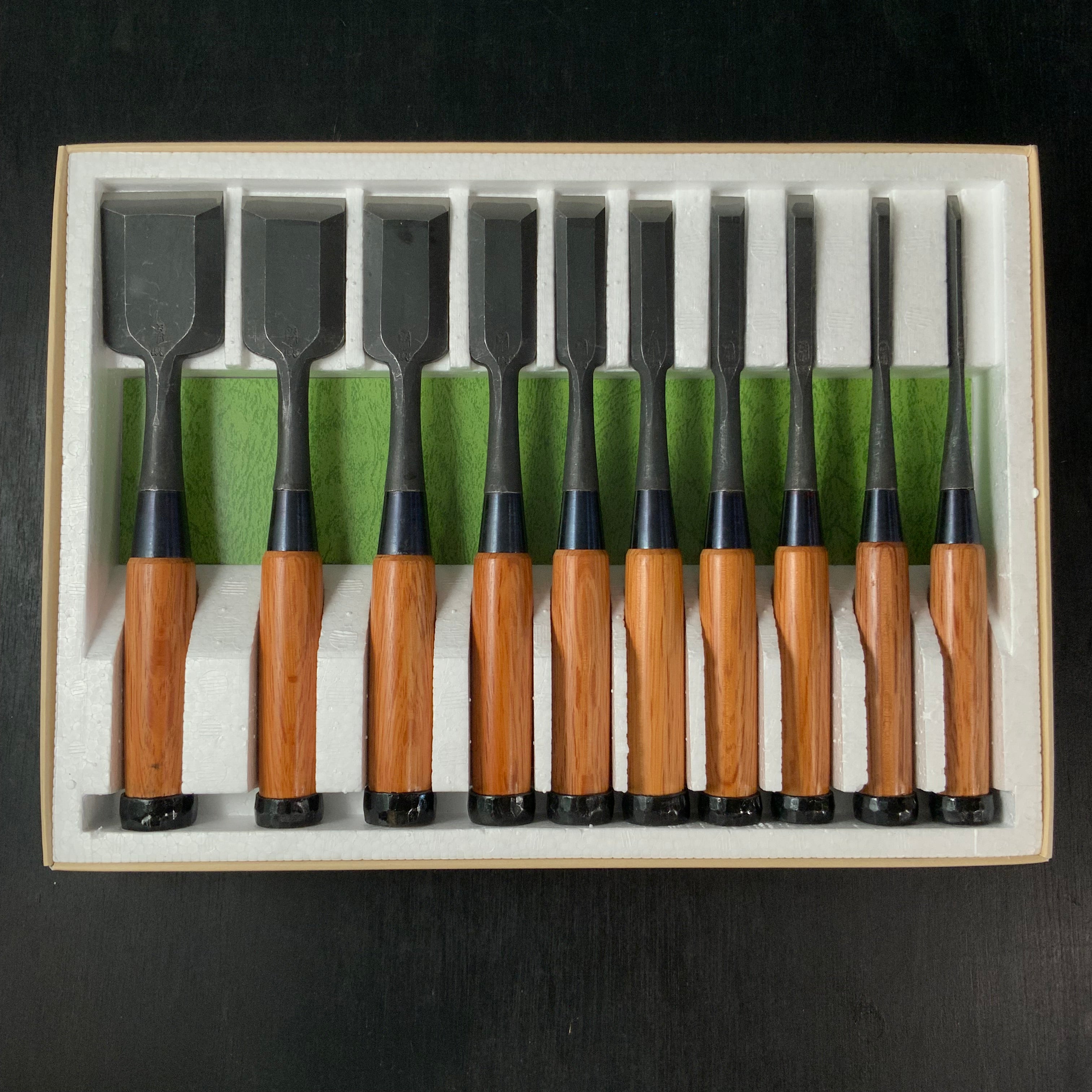 Sukemaru Bench chisels set by Usui Yoshio with Red oak handle 四代助丸 碓氷淑 ...