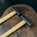 Old stock for beginner Marufumi Square Hammers Blacksmith finish with handle  掘出し物 丸文 四角玄翁 柄付 黒仕上