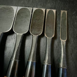 Sukekura Bench chisels set with White steel  5pc  /    助倉 追入組鑿 5本組  白紙鋼 Oirenomi