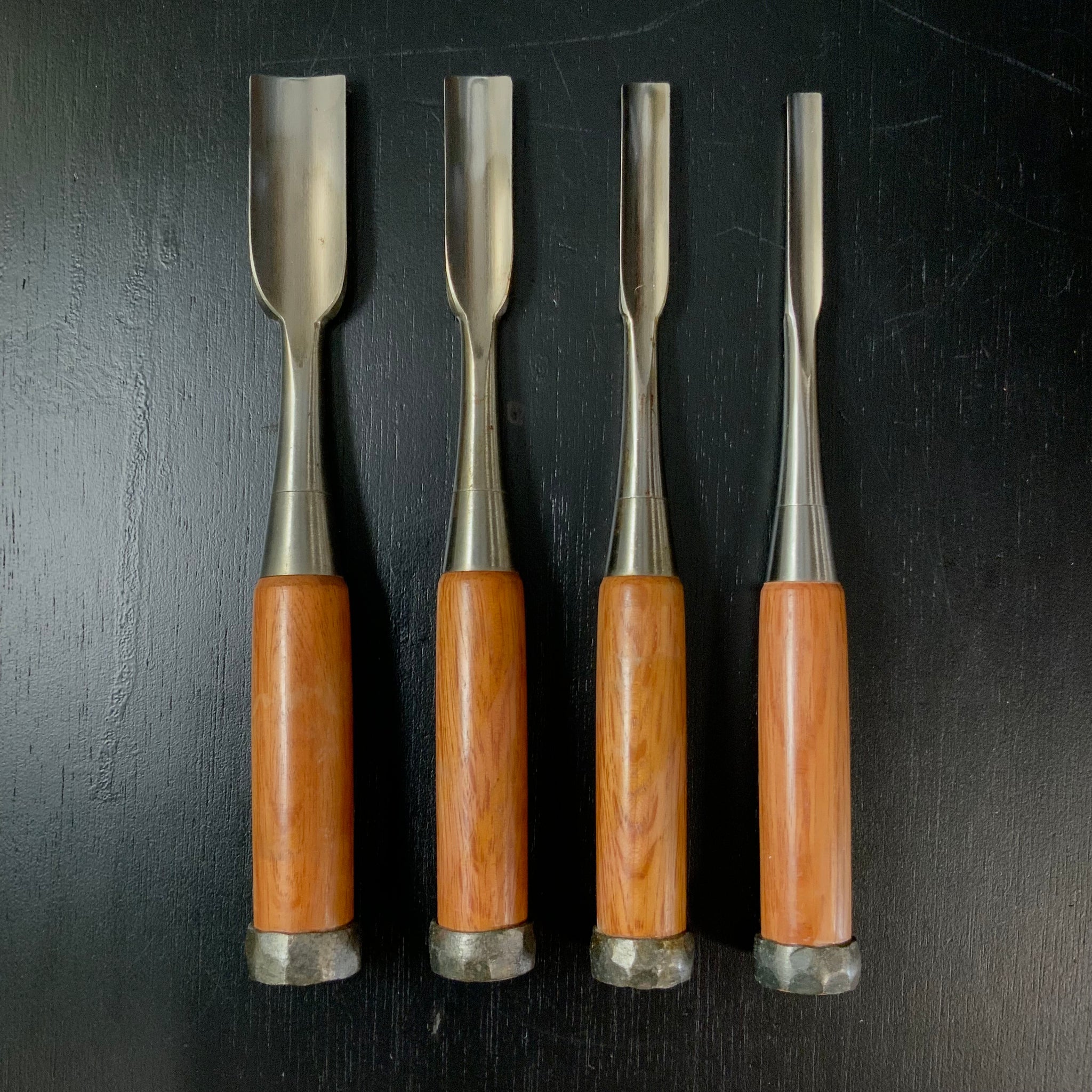 Sukemaru High-Speed Steel Uchimarunomi chisels set 4pc 助丸 ハイス 内丸鑿 Uchi