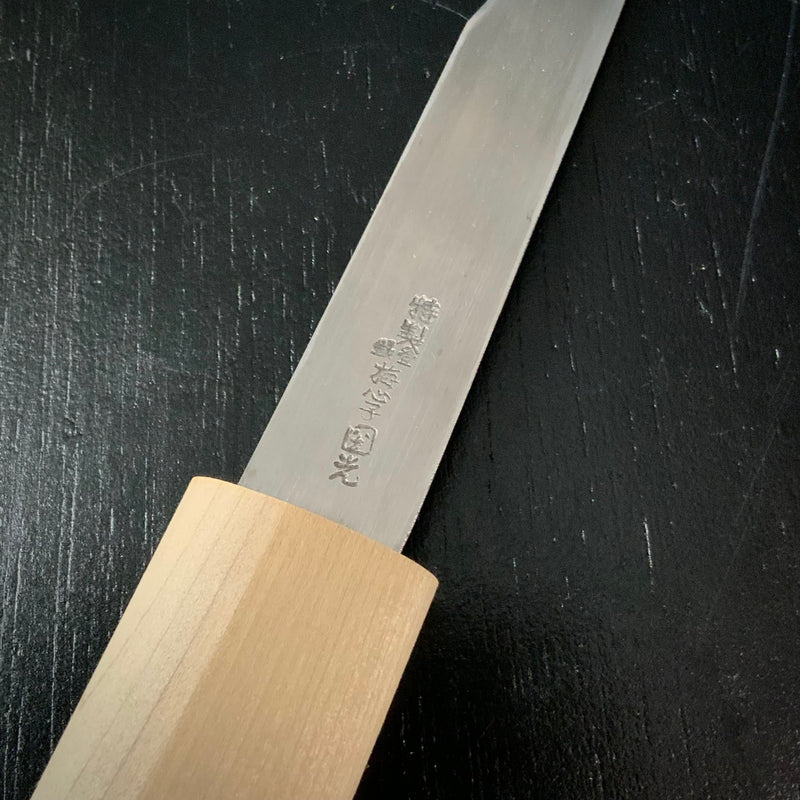 Baishinshi Kunimitsu Kuri Kokatana kiridashi type 梅心子圀光 繰り小刀 切出型 鞘付 18mm