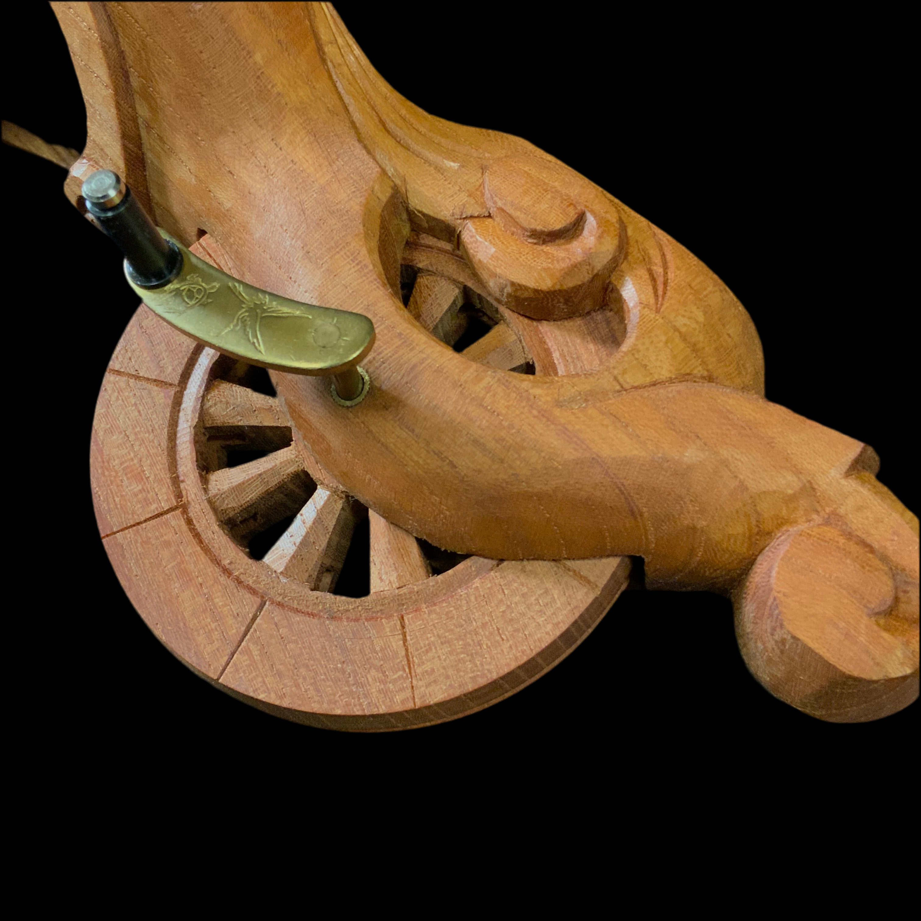 #ST58 坪辰作 尾巻若葉 墨壺 255mm   Japanese Carpenter Ink Pot Traditional Measuring Tools Sumitsubo by Tsubotatsu