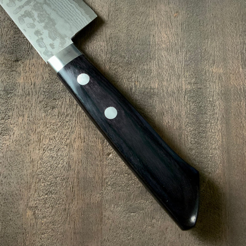 Haku-un Gyuto knife  with a 17-layer stainless steel cladding 本鍛造白雲  Ｖ金10号口金付積層牛刀 180mm