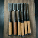 Old stock Hidari Hisasaku 2rd  Timber chisels by Ikegami Takanobu 池上喬庸作 二代目左久作 叩き鑿  Tatakinomi