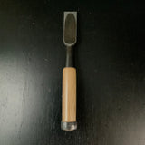 Tasai Special Bench chisel (atsumuki) with Japanese white oak   田斎作 角打山型刃追入鑿(厚向き) 白樫柄 24mm