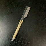 Japanese razor by Shigeru Tomida  hammered mark striped pattern 富田滋作 日本剃刀 槌目 藤巻柄 50mm