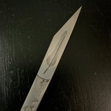 Haura Kamaji Right hand Kiridashi by Sozen  Carving   京都鍛冶 素全作  羽裏釜地切出し小刀 右