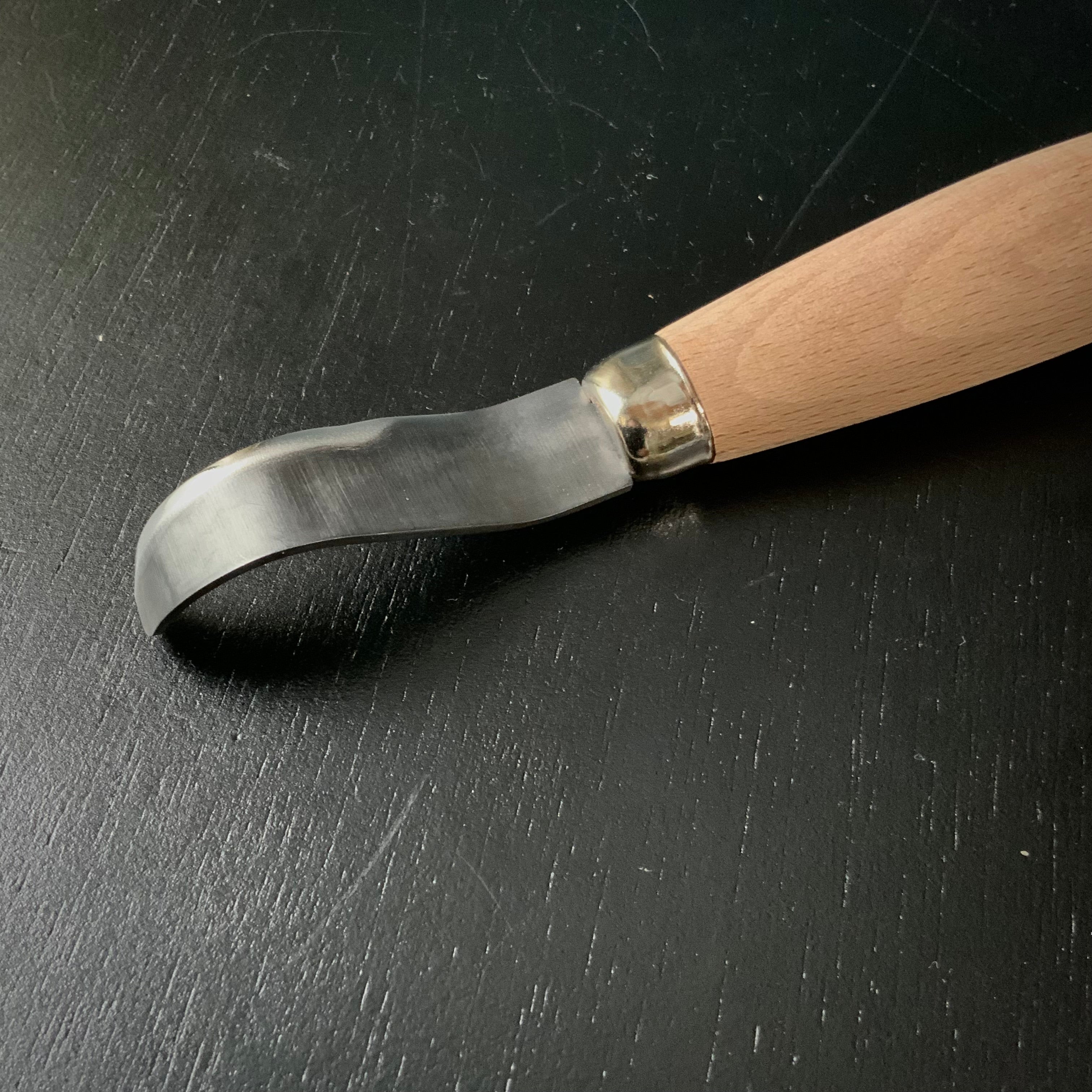 Heijoshin Michi cutlery chisel hook knife  /    平常心 道 カトラリー細工のみ フックナイフ