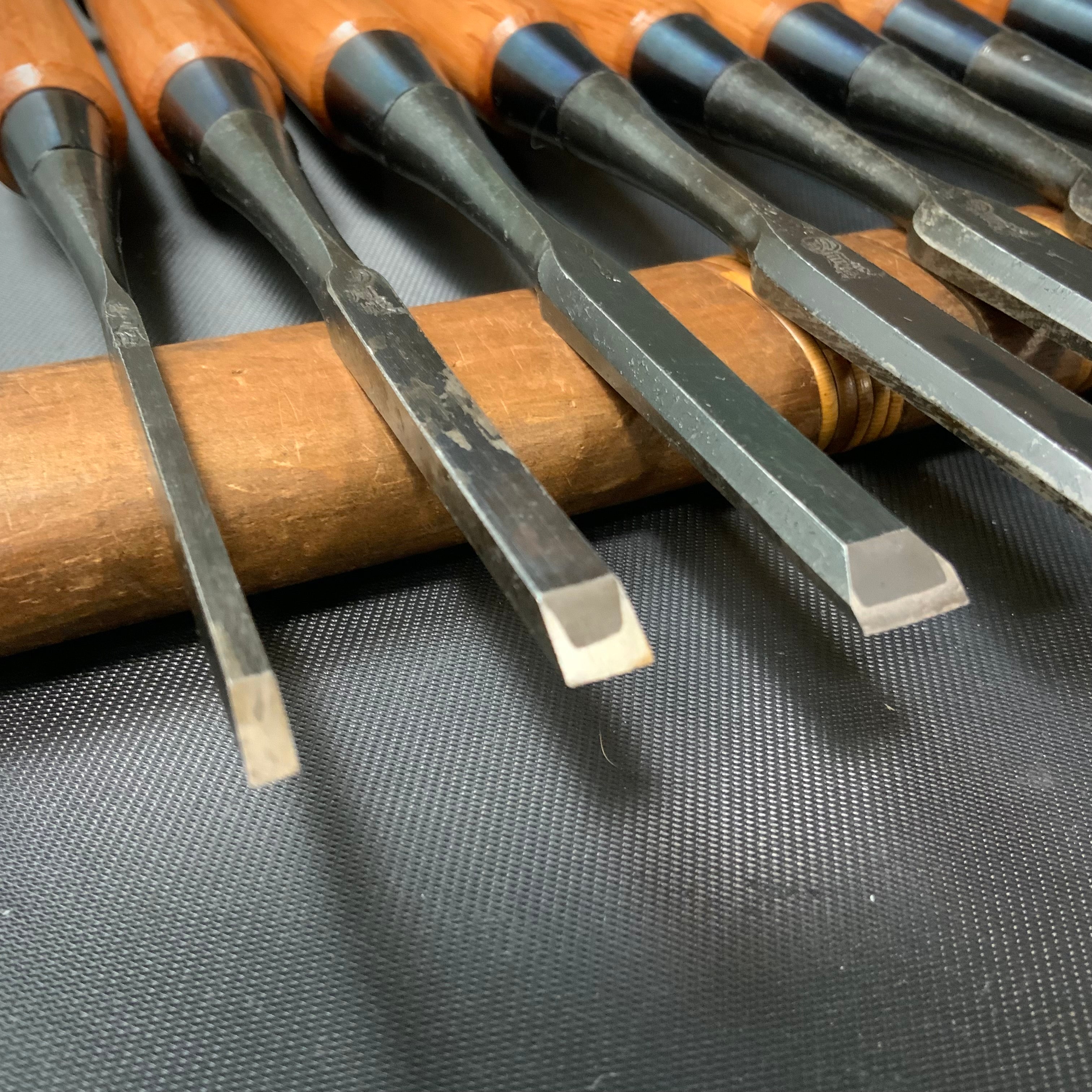 Tsukishiro Bench chisels set  10 Piece          月城 追入組鑿 白樫柄  Oirenomi