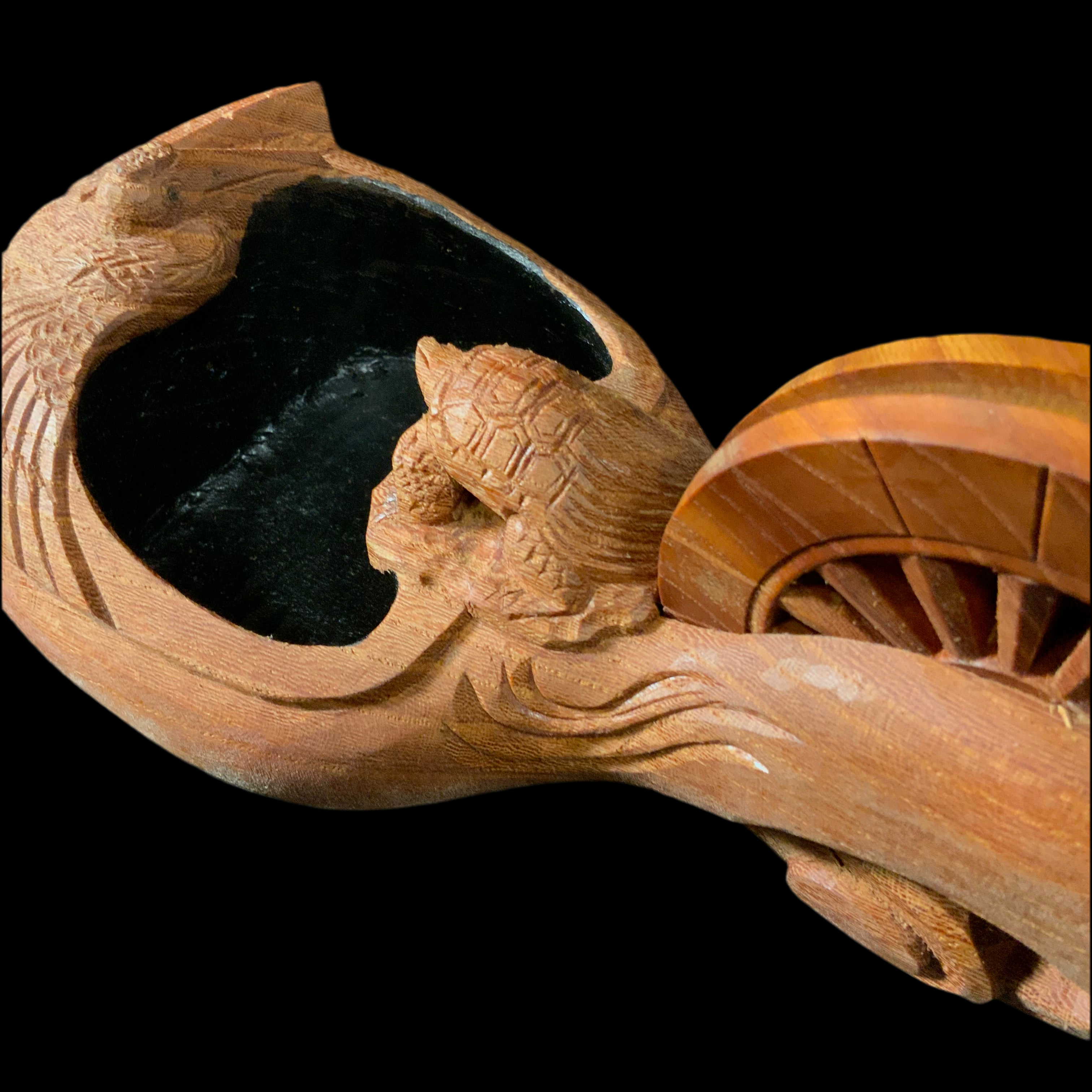 #ST60 坪辰作 鶴亀 墨壺 255mm  Japanese Carpenter Ink Pot Traditional Measuring Tools Sumitsubo by Tsubotatsu