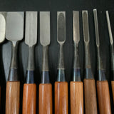 #M173 Mixed Bench chisels set by unknown  バラ鑿合わせ 追入れ組鑿 10本組 作者不明