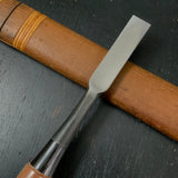 Tasai Bench chisels (Oirenomi) with blue steel    田斎作 黒仕上 追入鑿  15mm