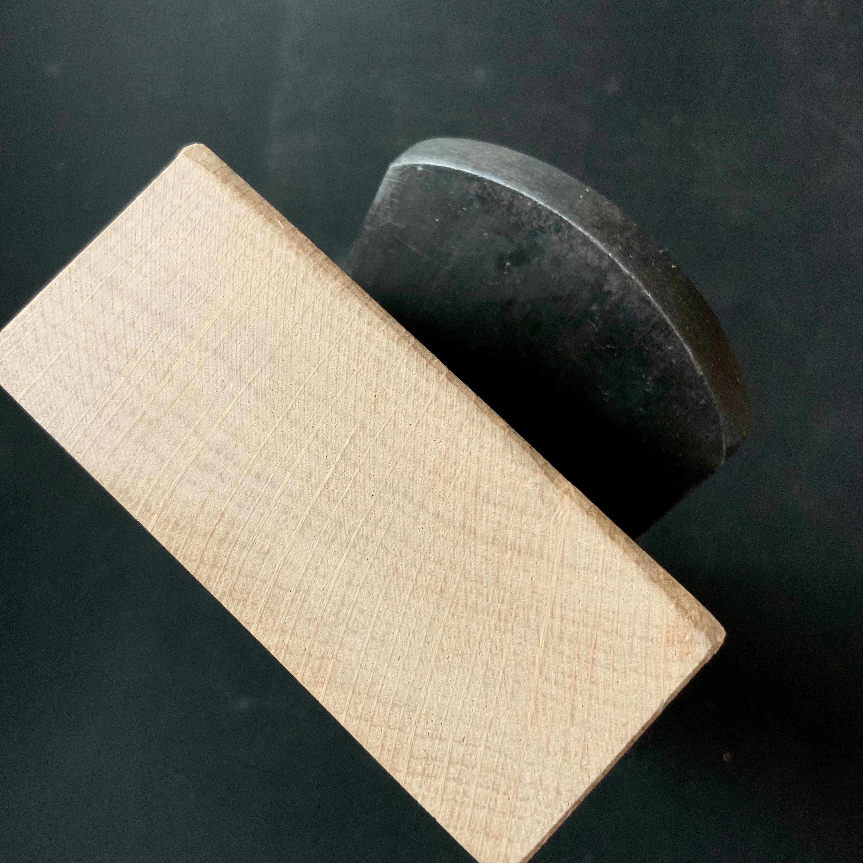 Old stock Metoki Smoothing Plane (Kanna) by Kiyotsugu Toushichi  掘出し物  猪上清次作  目辰  仕上げ鉋  65mm