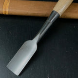 Tasai carving chisel (Uchimaru) with Japanese White Oak   田斎作 木彫追入内丸鑿 白樫柄 24mm uchimaru