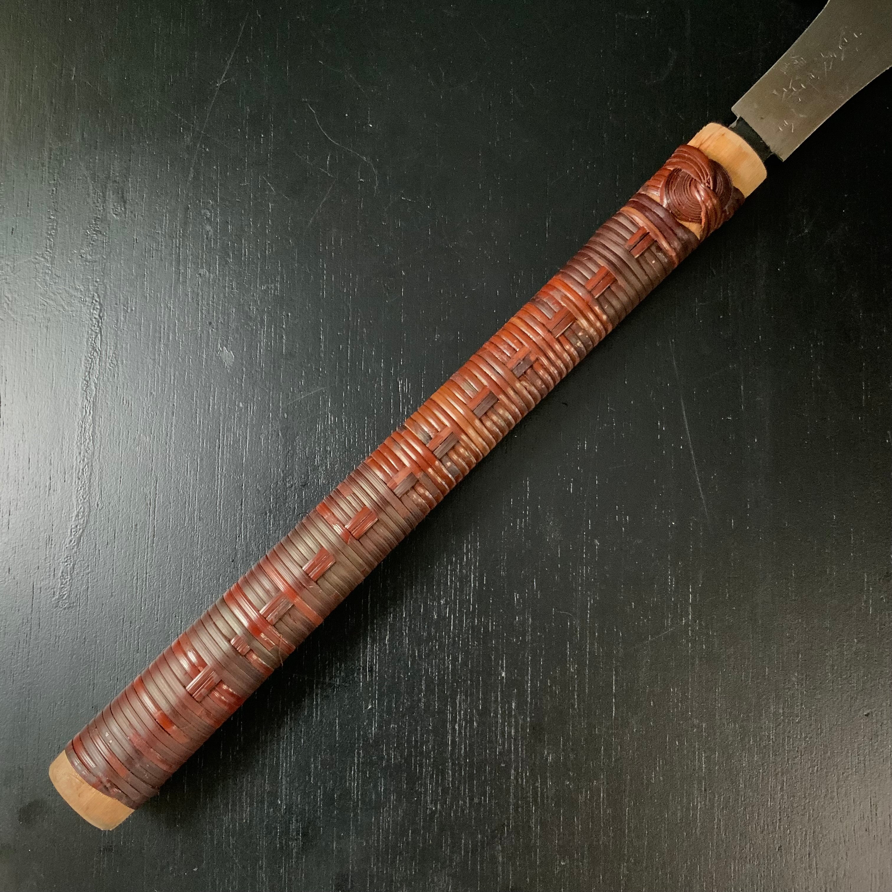 #143 Nagakatsu Double Edge Saw Eddy Type Handles set by Kurashige For Hard Wood 長勝鋸 渦巻き柄 両刃鋸 250mm