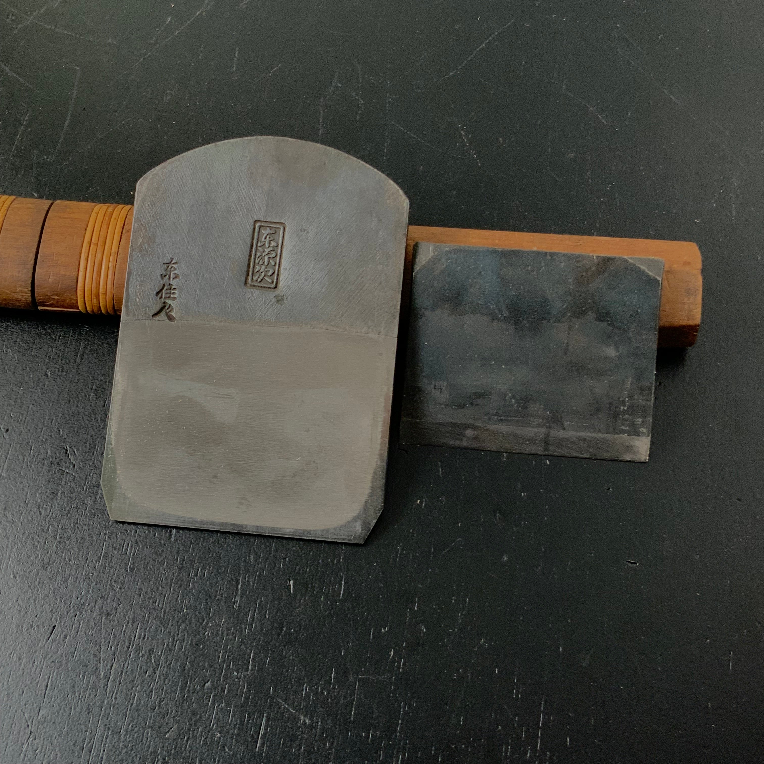 Old stock Azuma-Tenji Long body Plane (Nagadai-Kanna) with Red Oak dai 掘出し物 東伝次 石橋藤七作 長台鉋 赤樫台 65mm