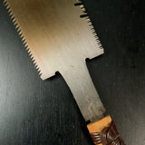 #169 Nagakatsu Double Edge Saw Eddy Type Handles set by Kurashige For Hard Wood 長勝鋸 渦巻き柄 両刃鋸 295mm