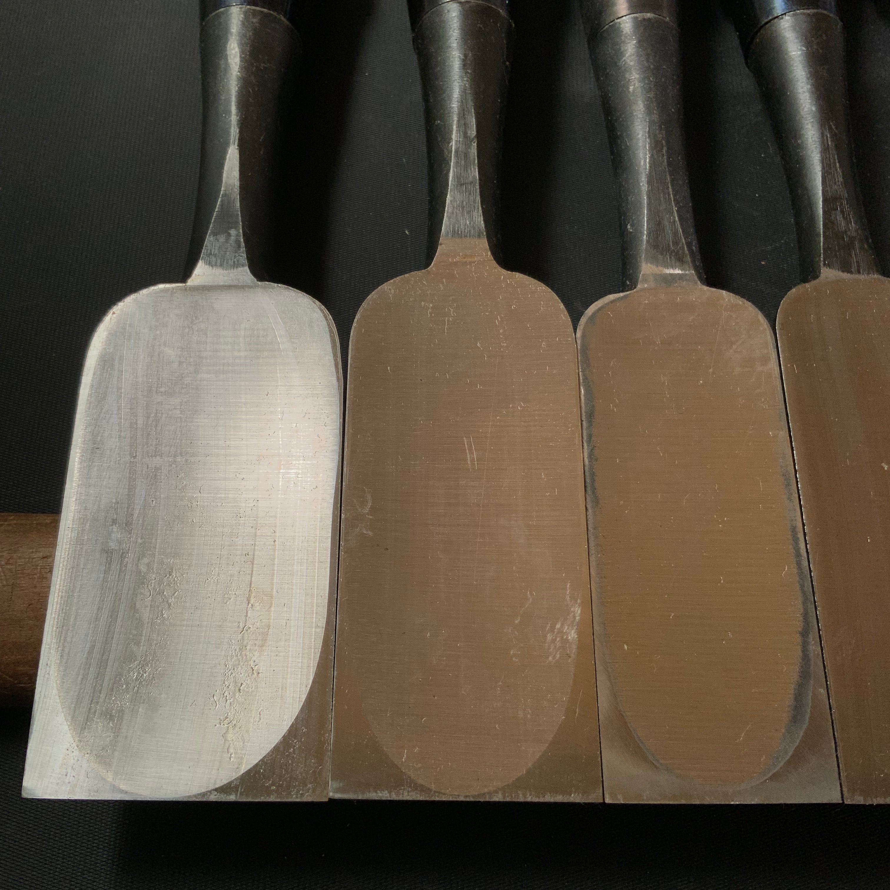 Ioroi Timber chisels set with white steel by Ioroi Hideo 五百蔵秀夫作 五百蔵 厚鑿  5本組 Atsunomi