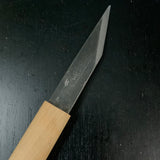 Old stock Baishinshi Kunimitsu Kuri Kokatana kiridashi type #3   掘出し物 梅心子圀光 繰り小刀 切出型 鞘付 24mm