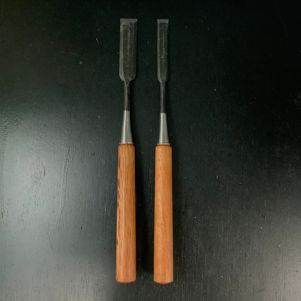 Kuromatsu Bench chisels (usunomi)by unknown 作者不明 黒松 薄鑿 usunomi 15,21mm