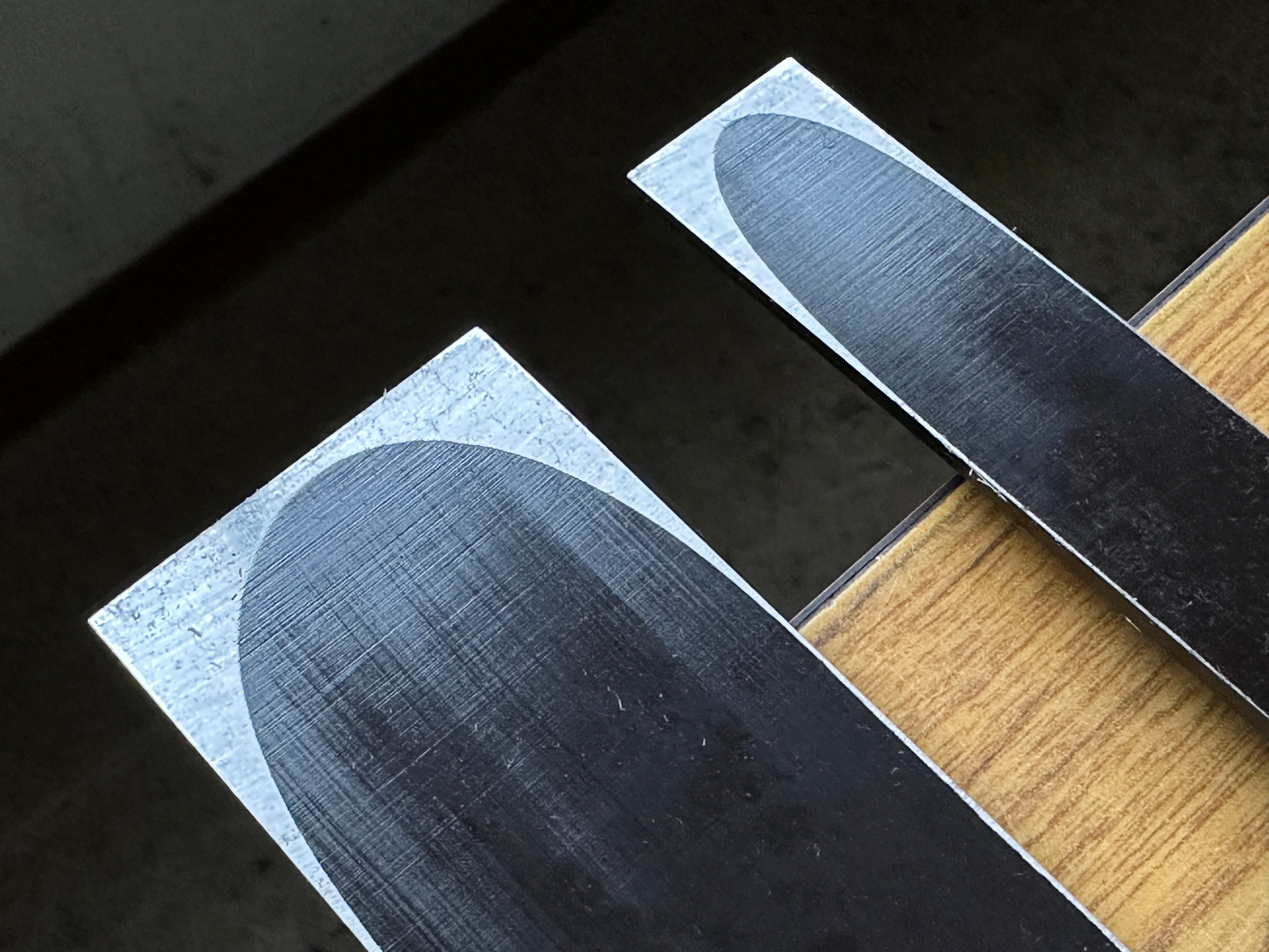 Old stock #2 Koshihide Slick Chisels set with white steel  掘出し物 越秀 本突き組鑿 48,24mm Ootsuki-nomi, Hontsuki-Nomi