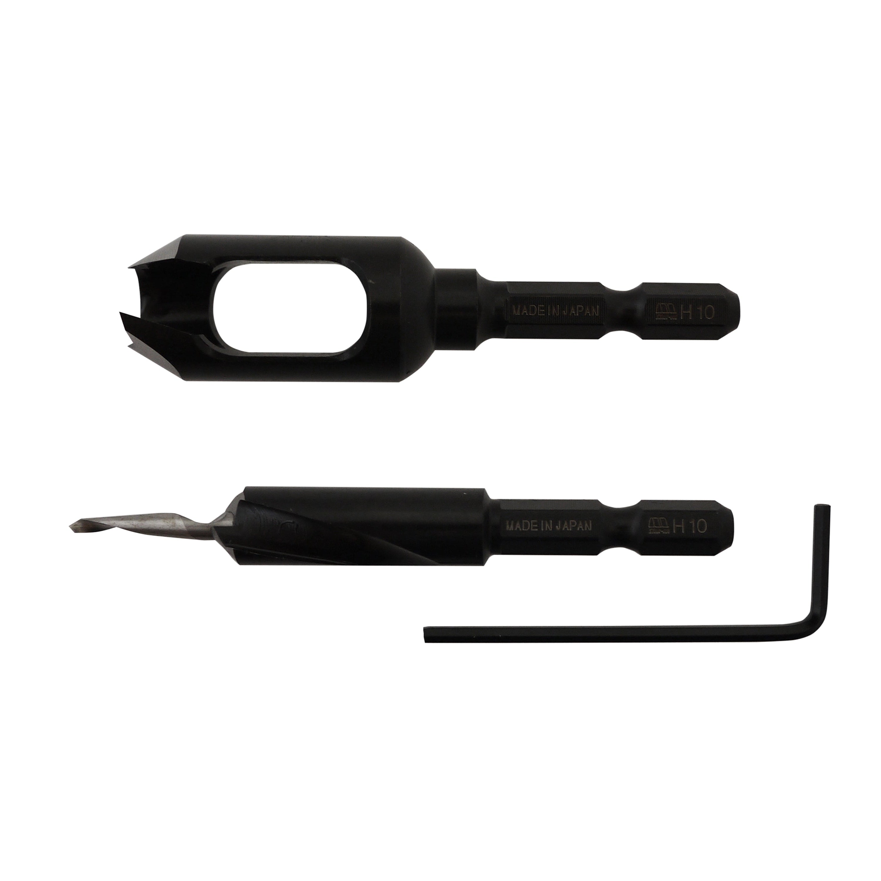 スターエム ハイス六角軸皿取錐＆埋木錐セット  HSS Hex Shank Countersink Bit & Plug Cutter Set