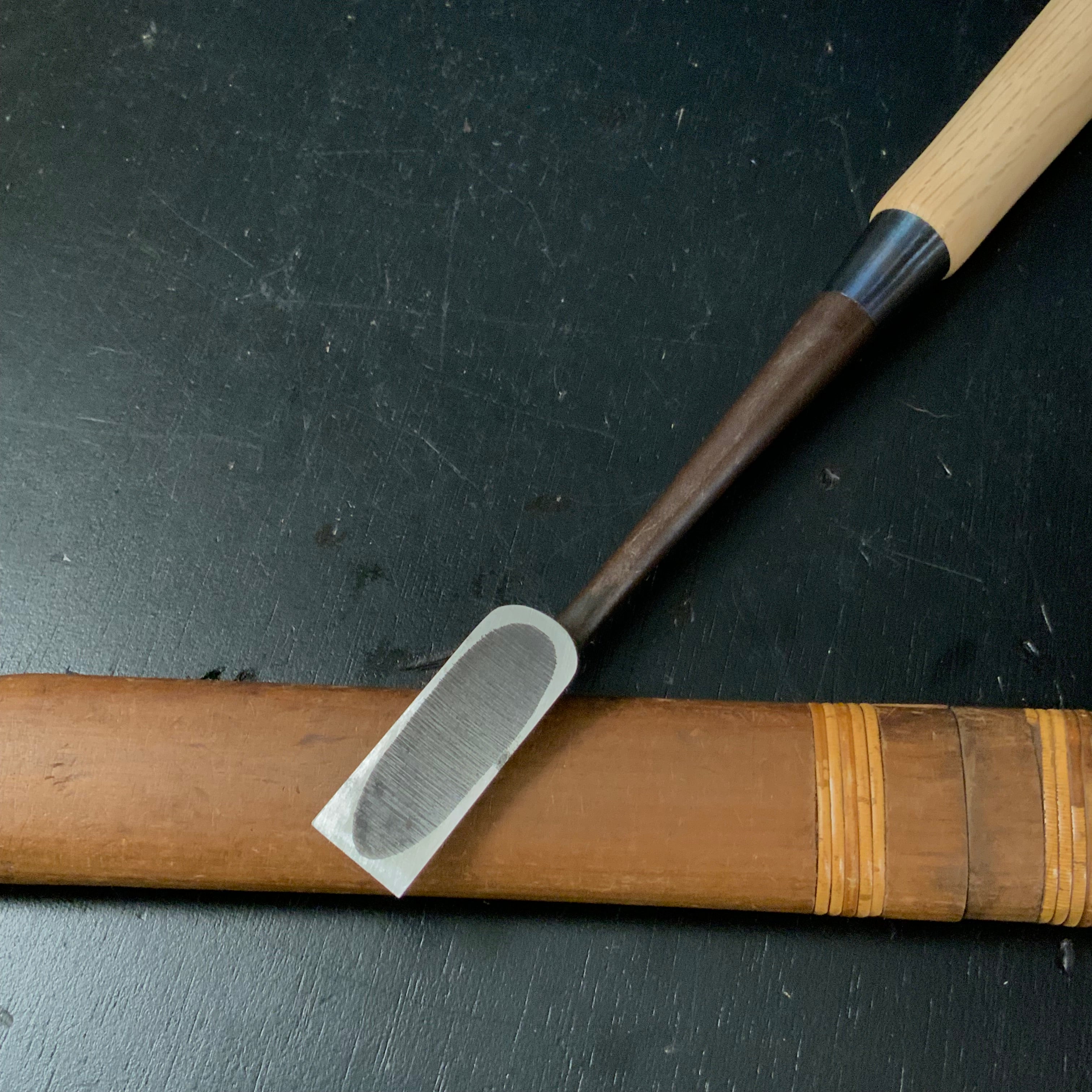 Old stock Hirayoshi Timber Bachi(Kotenomi) chisels  掘出し物 平義 鎬 鏝鑿 kotenomi  18mm