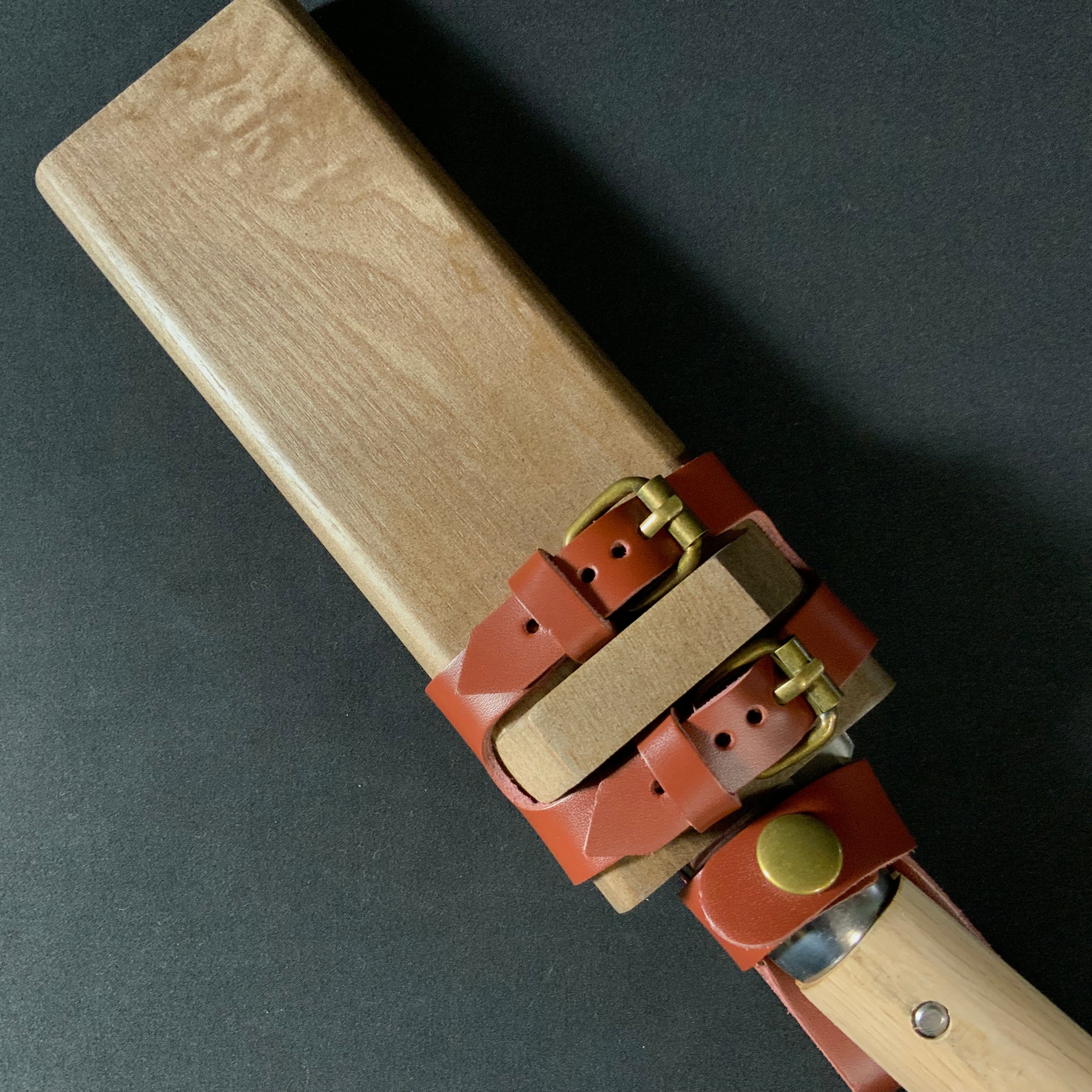 味方屋作 鉈 両刃 磨き仕上げ 右 165mm    Ajikataya Double edged Nata by HinoUra Tsukasa Right hand