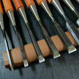 Old stock Kakukou Bench chisels set (Oirenomi) 郭公 追入組鑿  10本組