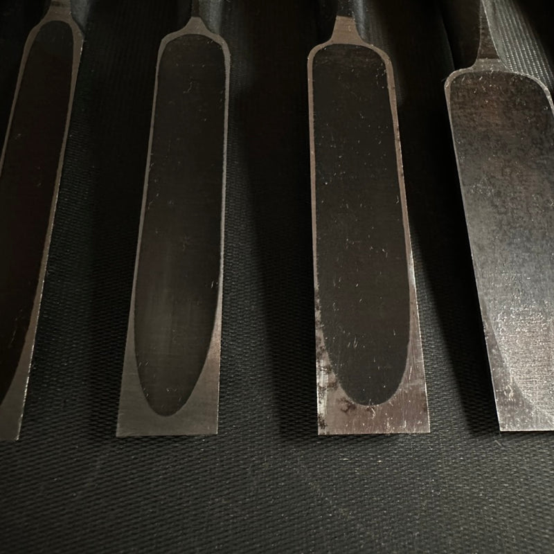 #M140 Koshihide Bench chisels set with White steel *** 越秀 追入組鑿 白紙鋼 Oirenomi