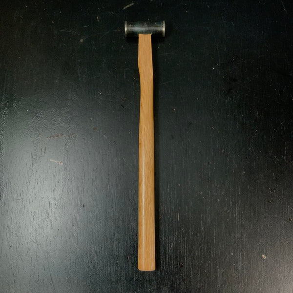 Old stock Suiheiya round Hammers with Hand-filed Blacksmith Finish Made by Masatsura with handle 掘出し物 正行作 水平屋銘 丸玄翁 柄付 ヤスリ黒仕上 100g