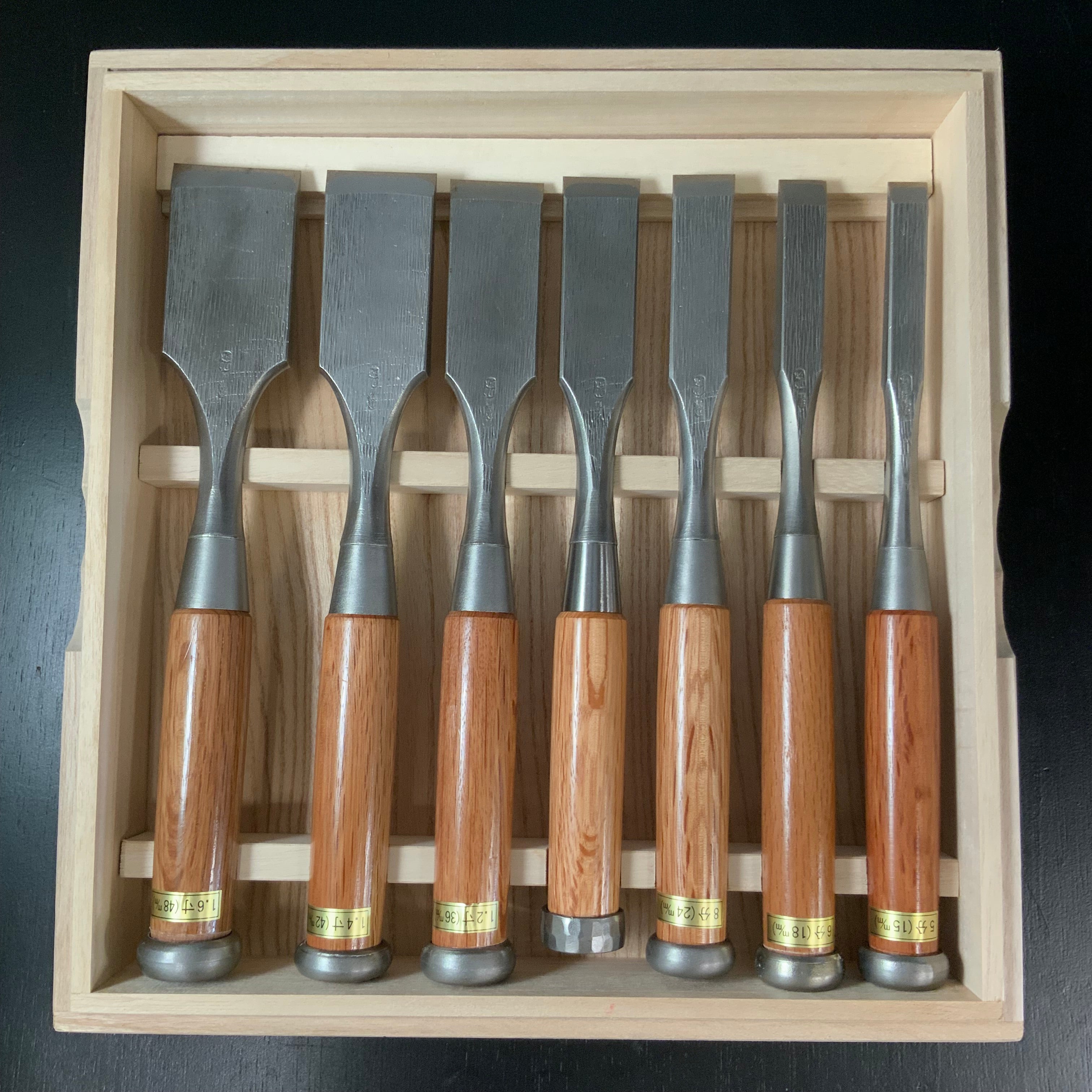Sukemaru 4th High-Speed Steel Shorter Timber Chisels set by Usui Yoshi ...