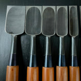 #M168  No brand Bench chisels set by unknown smith  無名 追入組鑿 10本組 作者不明