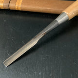 Tasai Special carving chisel with blackwood Handle   田斎作 追入内丸鑿 白樫柄 9mm uchimaru