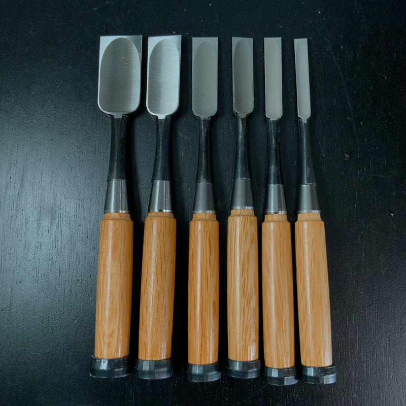 Yoshitaka Dovetail Bench chisels 5pc set  義隆 追入鎬組鑿 5本組 Oirenomi